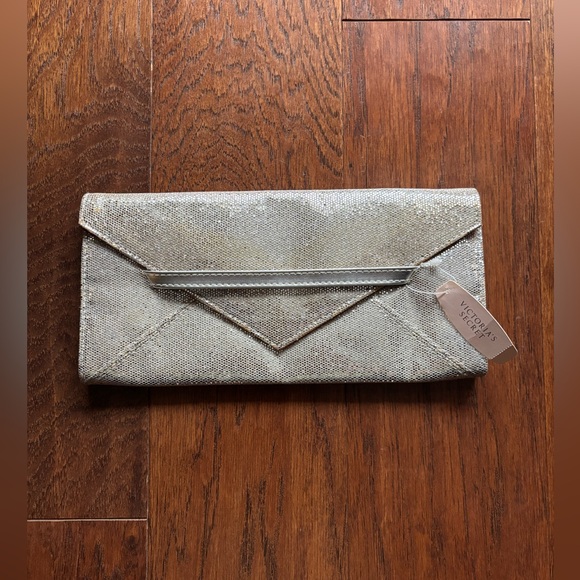 Vintage Victoria's Secret Silver Glitter Envelope Clutch | Deadstock NWT - Picture 3 of 9